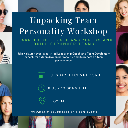 Unpacking Team Personality Workshop (In-Person)