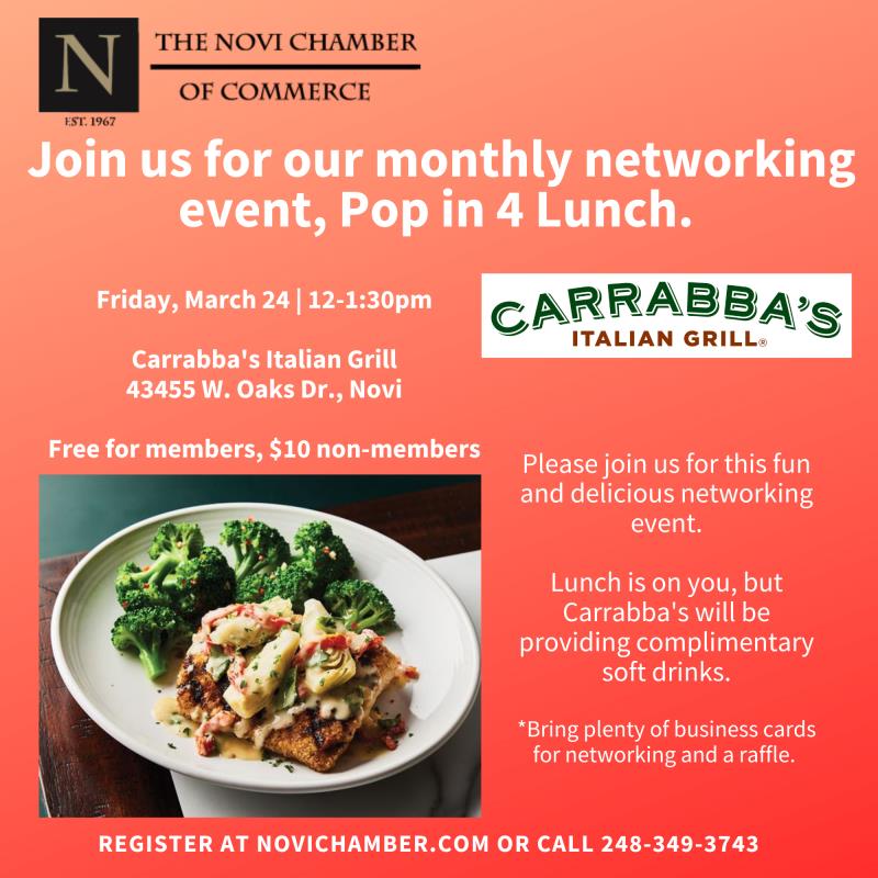 Pop In 4 Lunch at Carrabba's