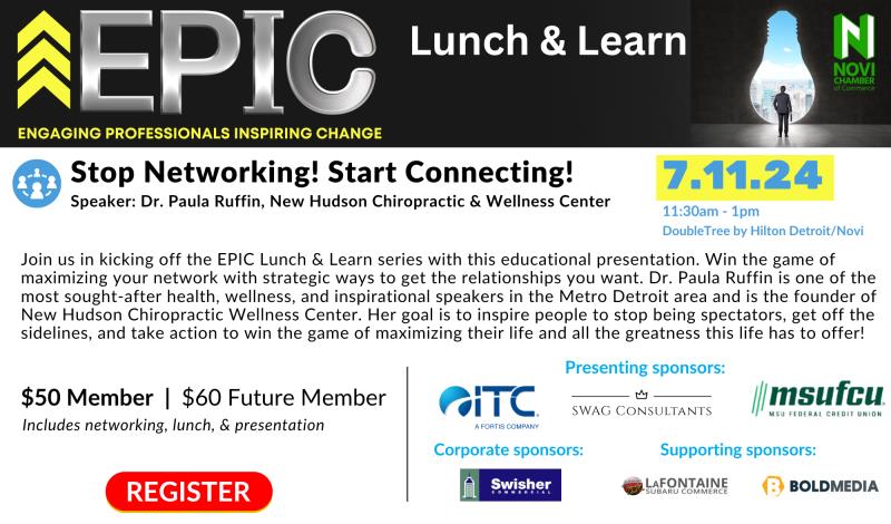 EPIC Lunch & Learn - Stop Networking! Start Connecting!
