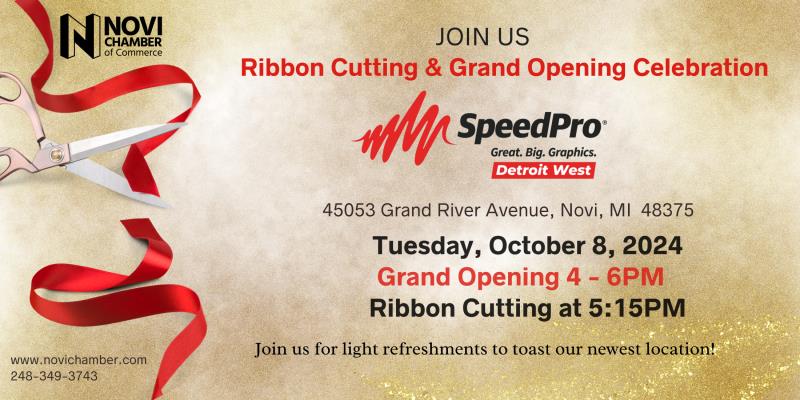 Grand Opening/Ribbon Cutting SpeedPro Detroit West