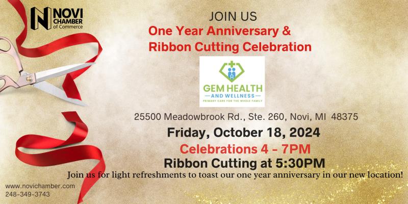 Ribbon Cutting & Anniversary at GEM Health & Wellness